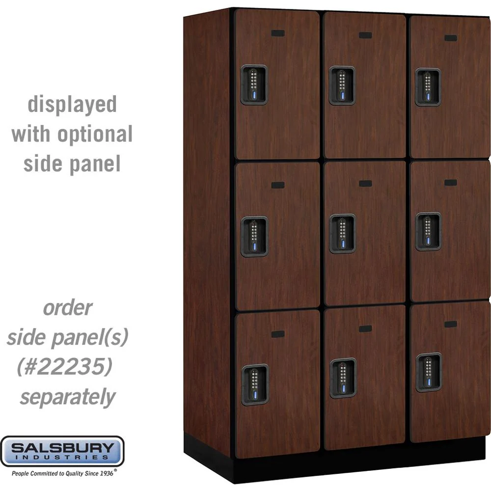 15" Wide Triple Tier Designer Wood Locker - 3 Wide - 6 Feet High - 21" Deep by Salsbury - Image 28
