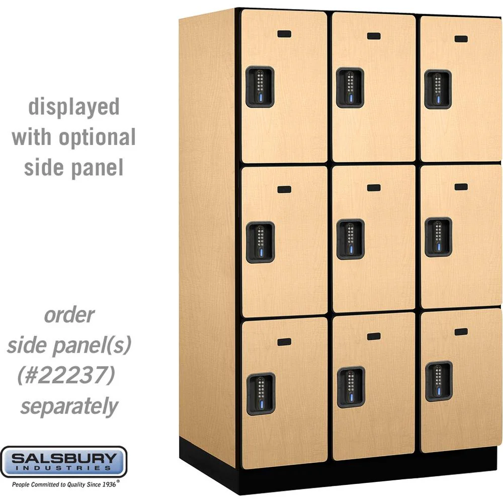 15" Wide Triple Tier Designer Wood Locker - 3 Wide - 6 Feet High - 24" Deep by Salsbury - Image 33