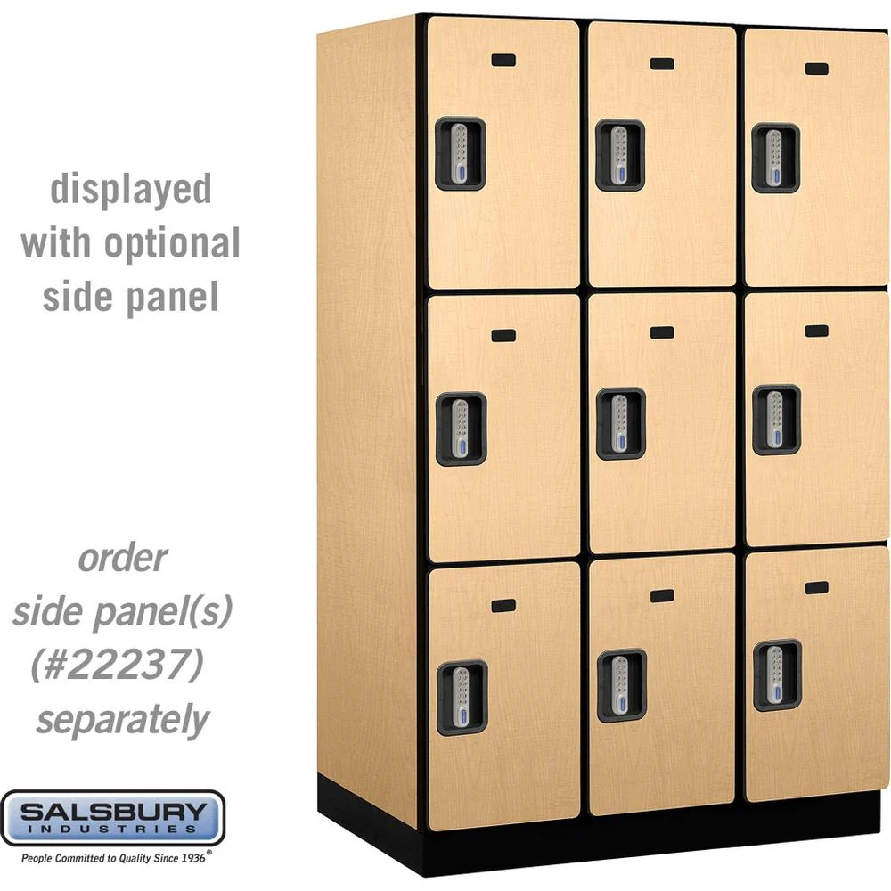 15" Wide Triple Tier Designer Wood Locker - 3 Wide - 6 Feet High - 24" Deep by Salsbury - Image 35