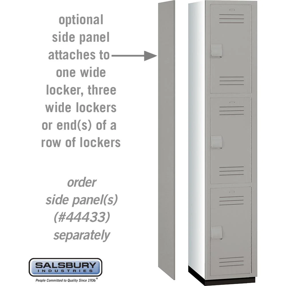 15" Wide Triple Tier Heavy Duty Plastic Locker - 1 Wide - 6 Feet High - 18" Deep by Salsbury - Image 2