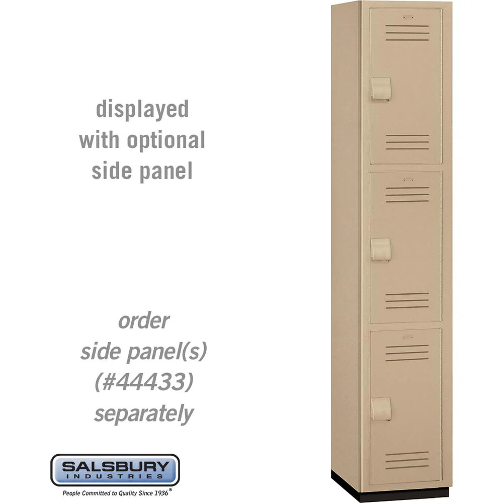 15" Wide Triple Tier Heavy Duty Plastic Locker - 1 Wide - 6 Feet High - 18" Deep by Salsbury - Image 5
