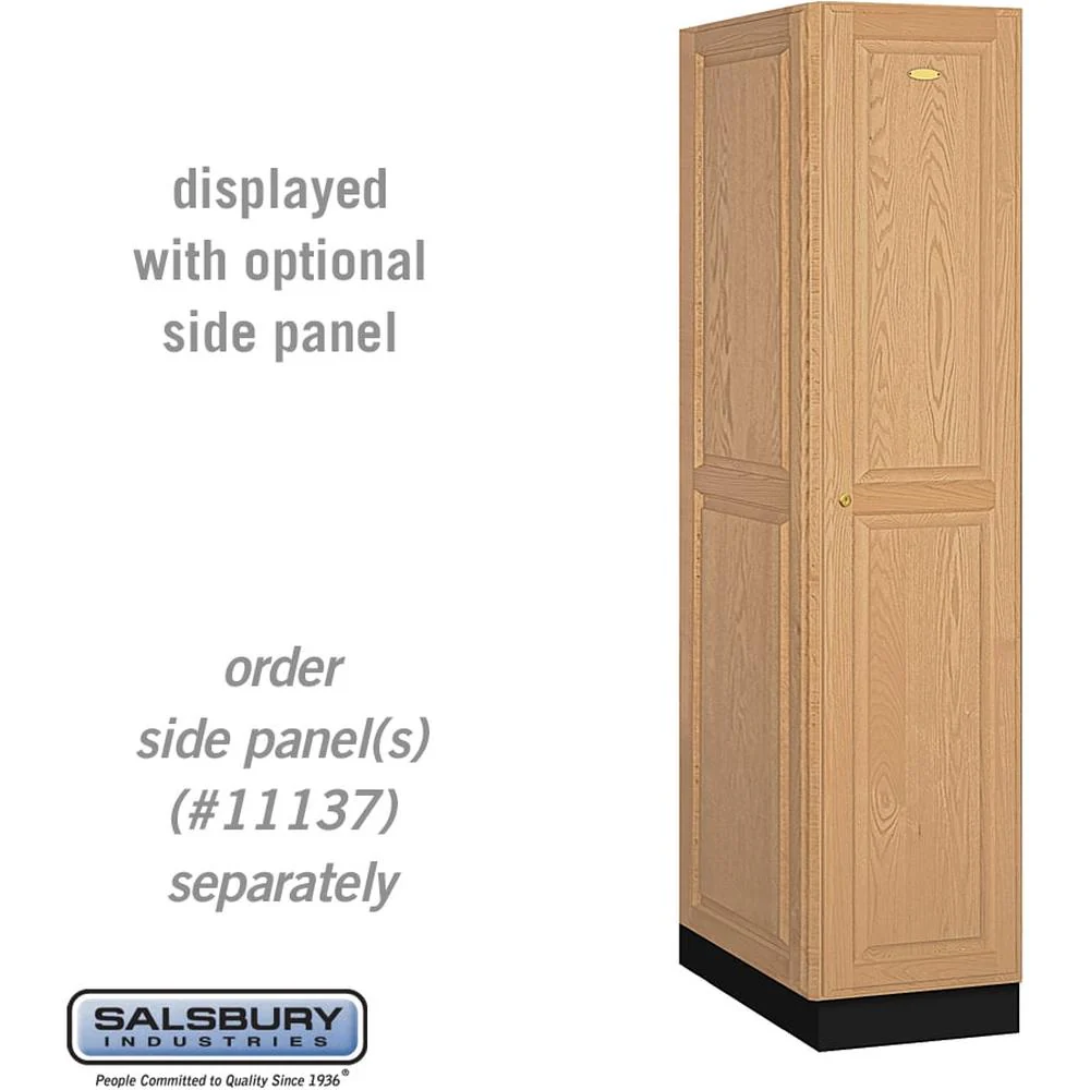16" Wide Single Tier Solid Oak Executive Wood Locker - 1 Wide - 6 Feet High - 24" Deep - Light Oak by Salsbury