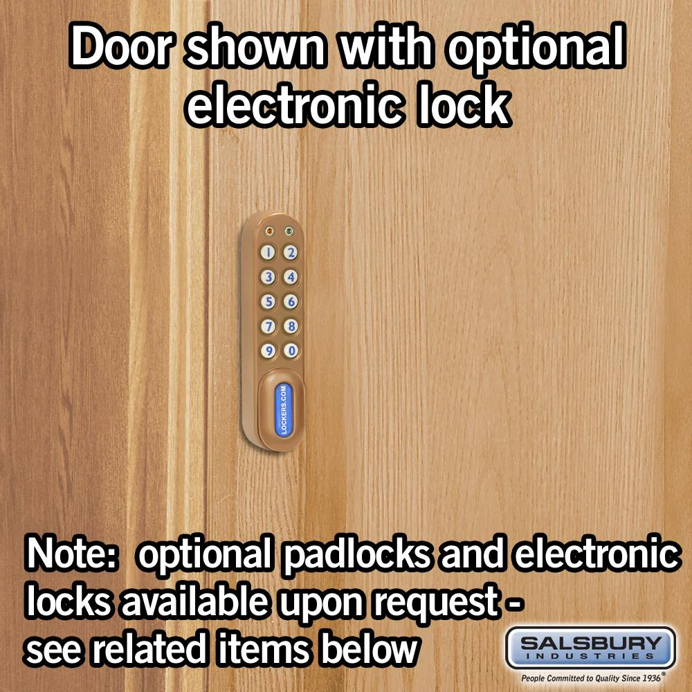 16" Wide Single Tier Solid Oak Executive Wood Locker - 3 Wide - 6 Feet High - 24" Deep - Light Oak by Salsbury - Image 6