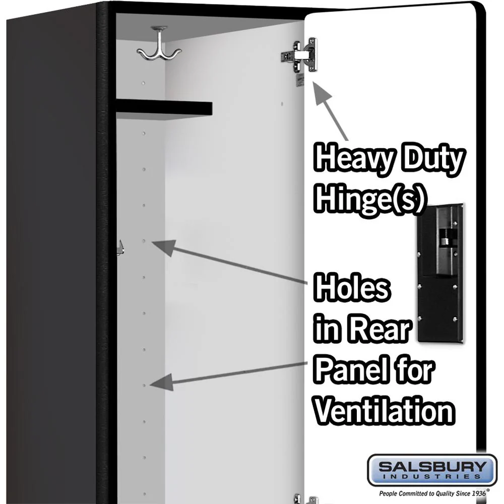18" Wide Double Tier Designer Wood Locker - 1 Wide - 6 Feet High - 18" Deep by Salsbury - Image 4