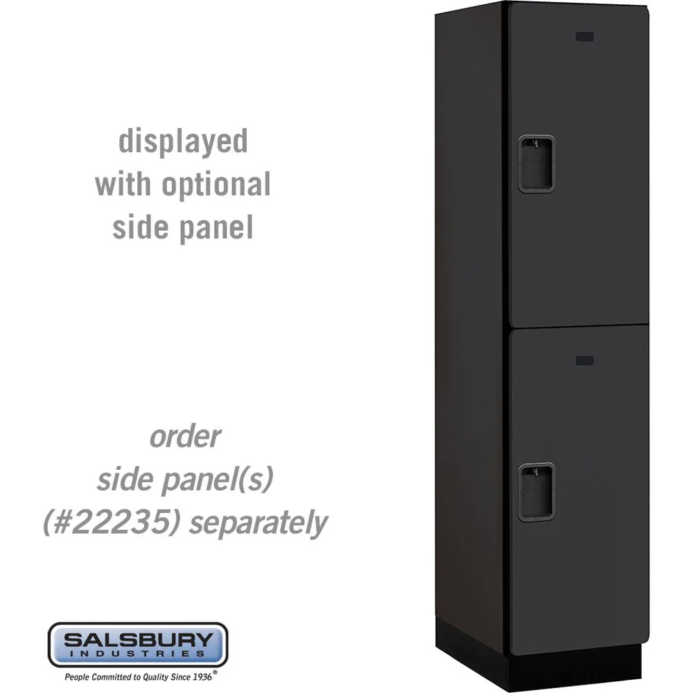 18" Wide Double Tier Designer Wood Locker - 1 Wide - 6 Feet High - 21" Deep by Salsbury
