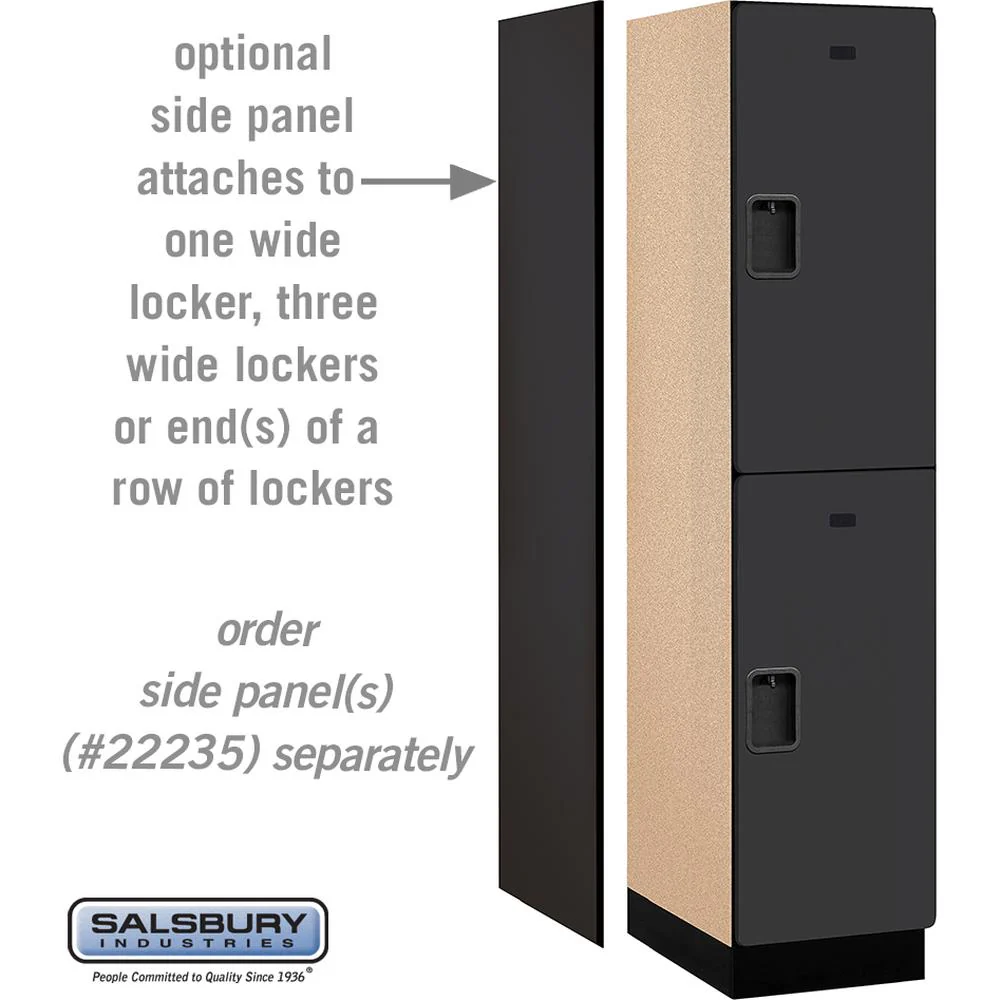 18" Wide Double Tier Designer Wood Locker - 1 Wide - 6 Feet High - 21" Deep by Salsbury - Image 2