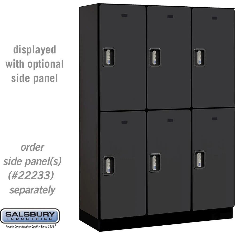 18" Wide Double Tier Designer Wood Locker - 3 Wide - 6 Feet High - 18" Deep by Salsbury - Image 10