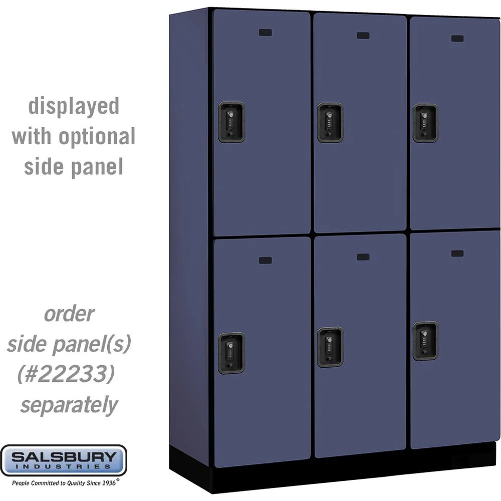 18" Wide Double Tier Designer Wood Locker - 3 Wide - 6 Feet High - 18" Deep by Salsbury - Image 14