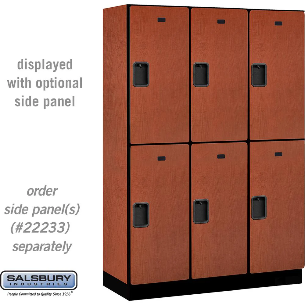 18" Wide Double Tier Designer Wood Locker - 3 Wide - 6 Feet High - 18" Deep by Salsbury - Image 17