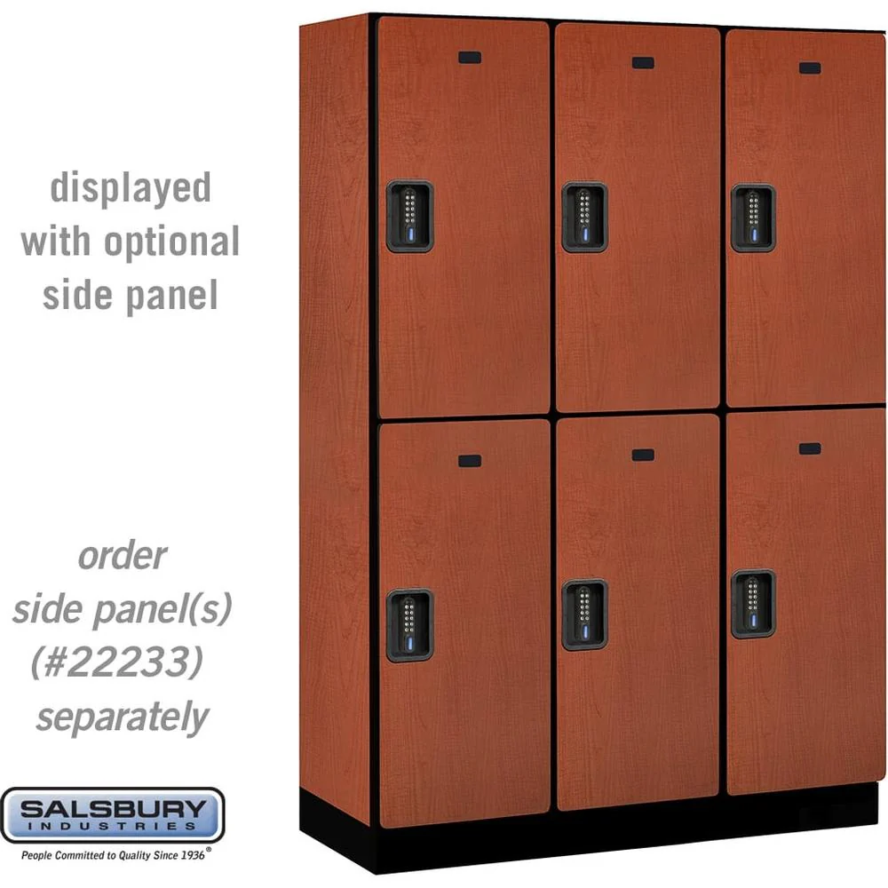 18" Wide Double Tier Designer Wood Locker - 3 Wide - 6 Feet High - 18" Deep by Salsbury - Image 18