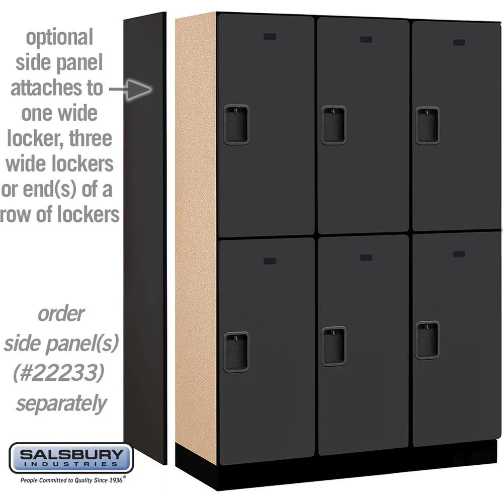 18" Wide Double Tier Designer Wood Locker - 3 Wide - 6 Feet High - 18" Deep by Salsbury - Image 2