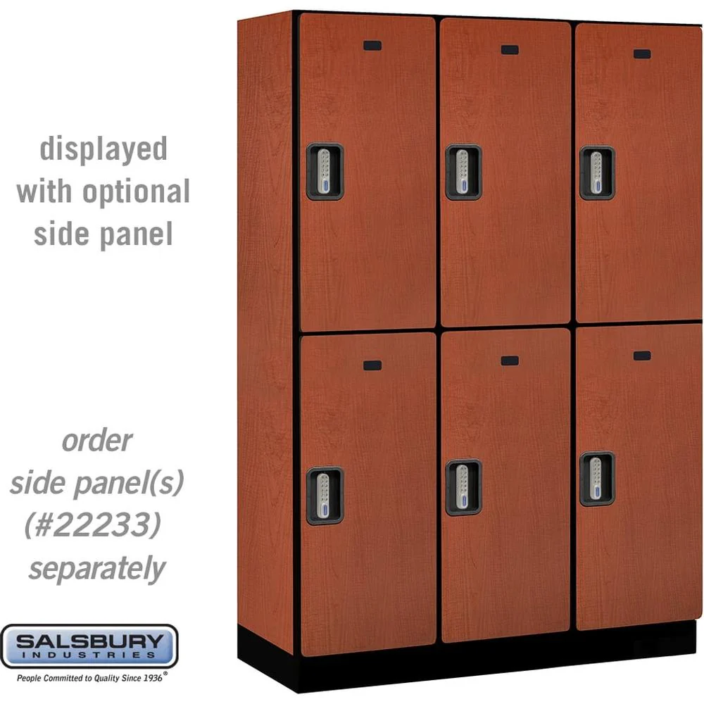 18" Wide Double Tier Designer Wood Locker - 3 Wide - 6 Feet High - 18" Deep by Salsbury - Image 20