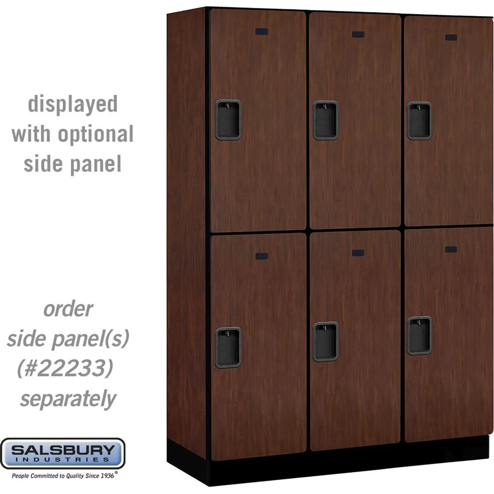 18" Wide Double Tier Designer Wood Locker - 3 Wide - 6 Feet High - 18" Deep by Salsbury - Image 27