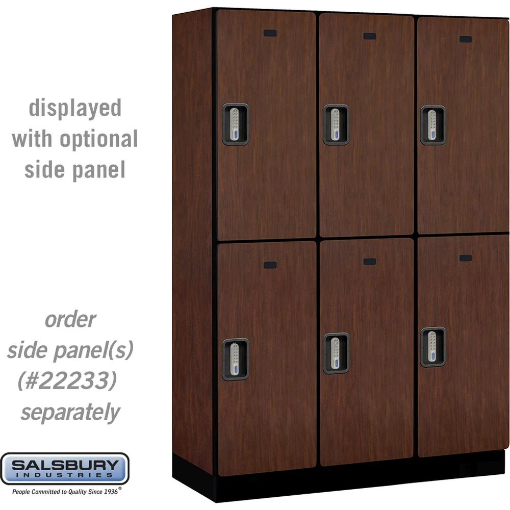 18" Wide Double Tier Designer Wood Locker - 3 Wide - 6 Feet High - 18" Deep by Salsbury - Image 30