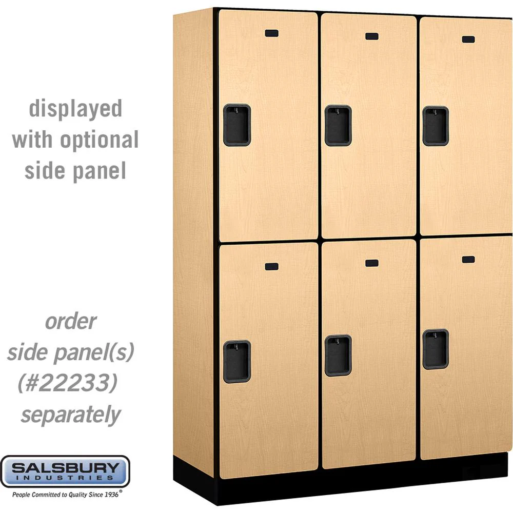 18" Wide Double Tier Designer Wood Locker - 3 Wide - 6 Feet High - 18" Deep by Salsbury - Image 32