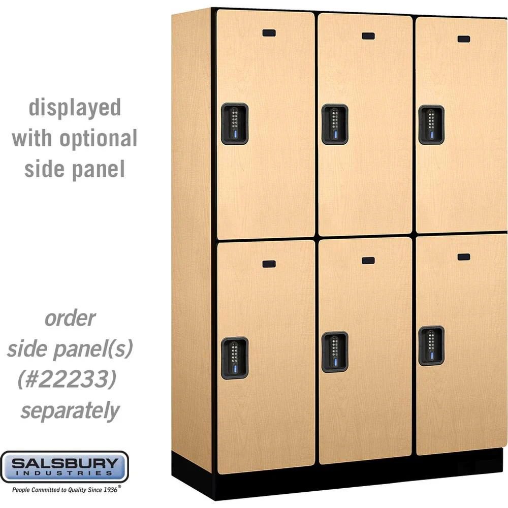 18" Wide Double Tier Designer Wood Locker - 3 Wide - 6 Feet High - 18" Deep by Salsbury - Image 33