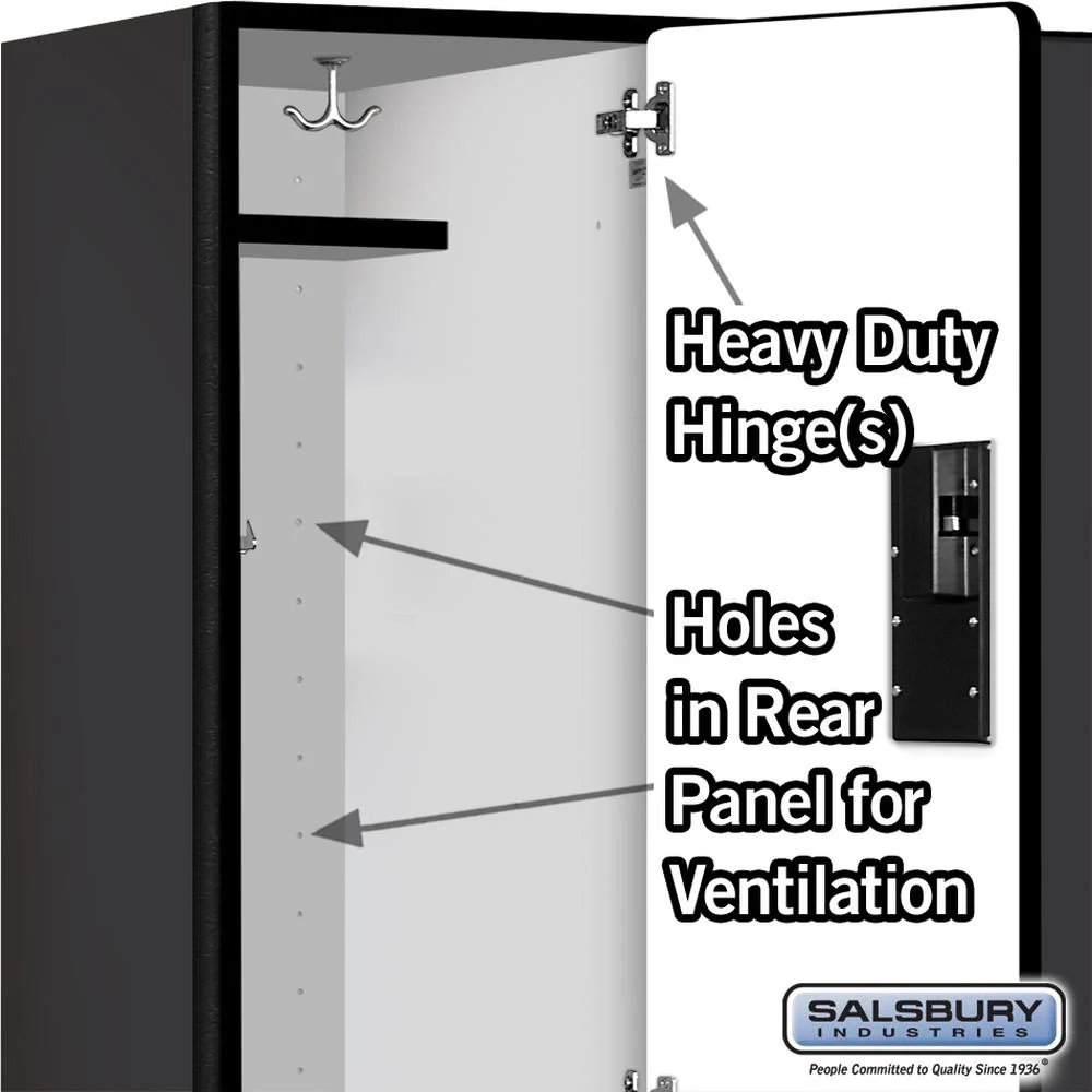 18" Wide Double Tier Designer Wood Locker - 3 Wide - 6 Feet High - 18" Deep by Salsbury - Image 4