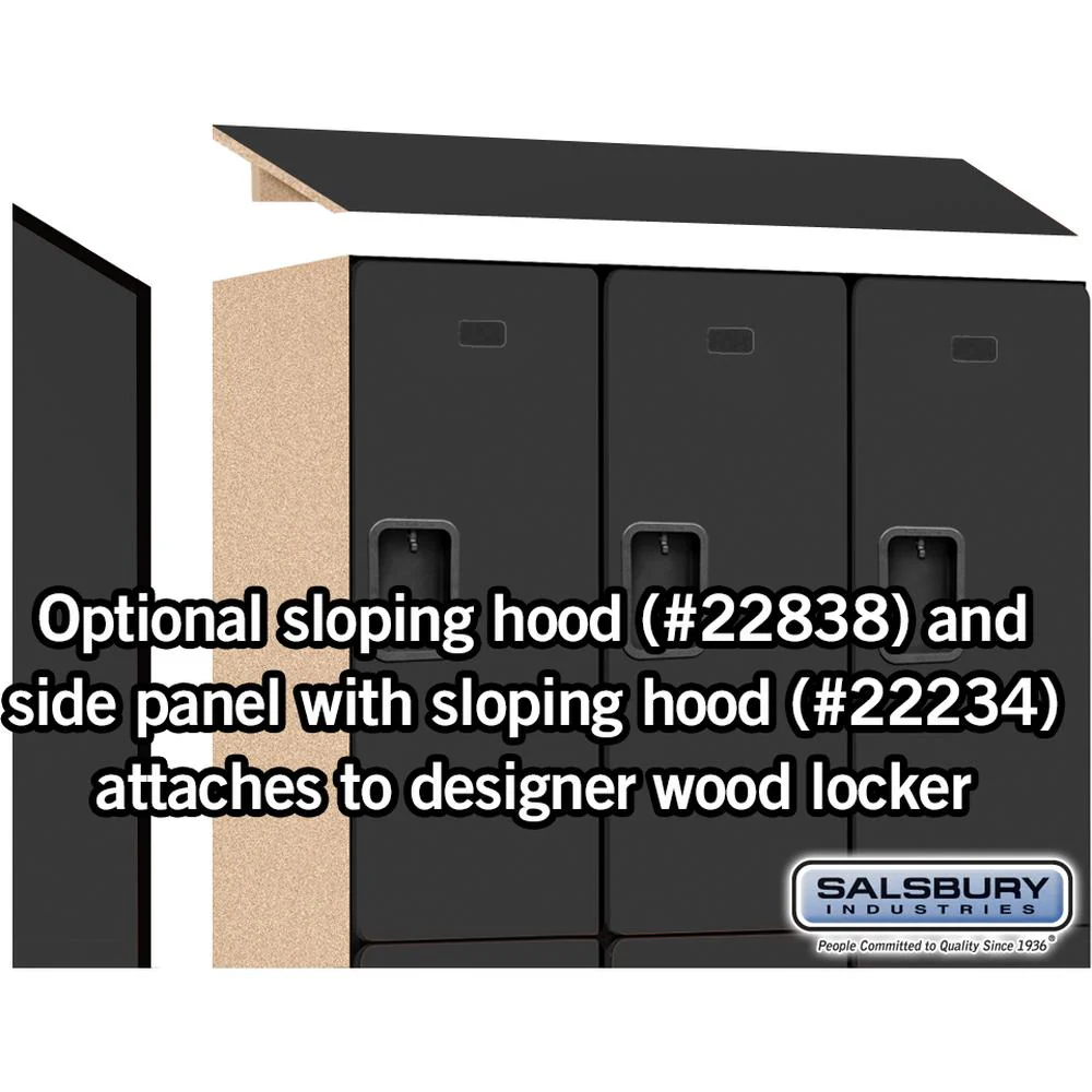 18" Wide Double Tier Designer Wood Locker - 3 Wide - 6 Feet High - 18" Deep by Salsbury - Image 6