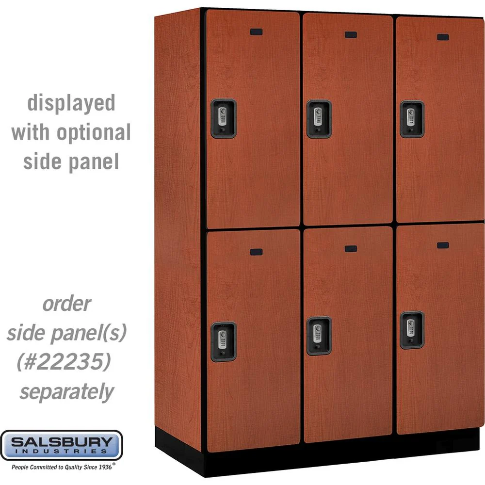 18" Wide Double Tier Designer Wood Locker - 3 Wide - 6 Feet High - 21" Deep by Salsbury - Image 21