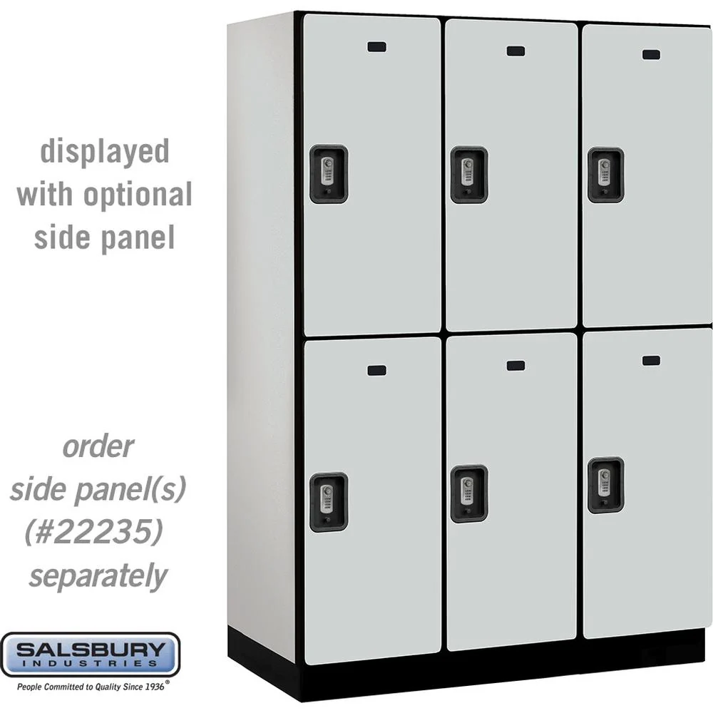 18" Wide Double Tier Designer Wood Locker - 3 Wide - 6 Feet High - 21" Deep by Salsbury - Image 26