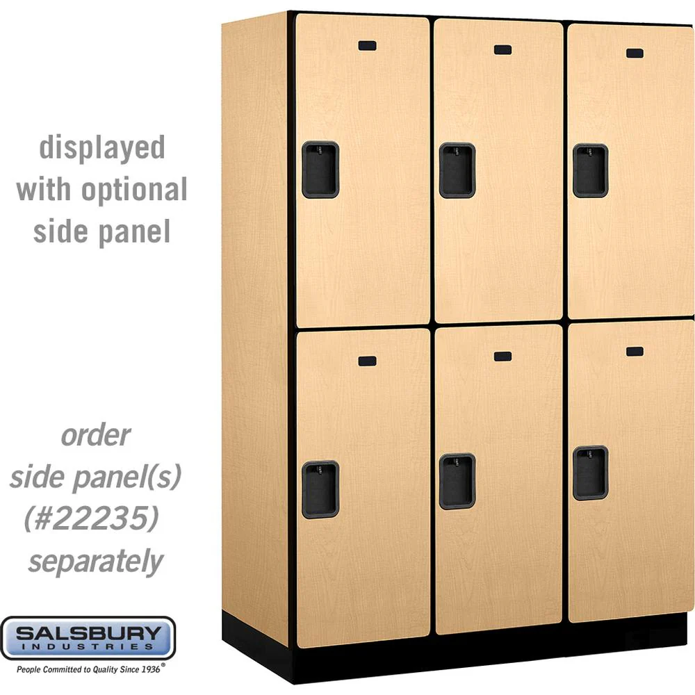 18" Wide Double Tier Designer Wood Locker - 3 Wide - 6 Feet High - 21" Deep by Salsbury - Image 32