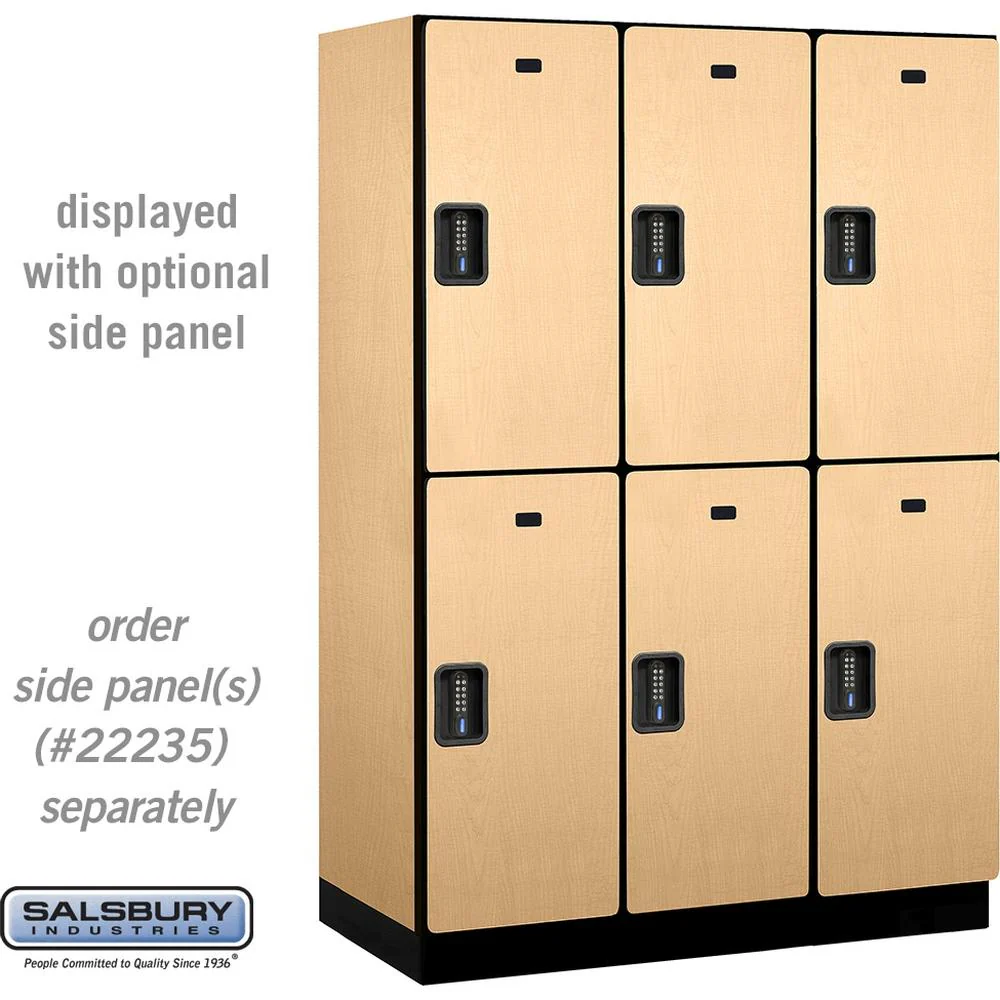 18" Wide Double Tier Designer Wood Locker - 3 Wide - 6 Feet High - 21" Deep by Salsbury - Image 33