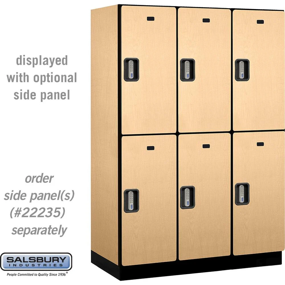 18" Wide Double Tier Designer Wood Locker - 3 Wide - 6 Feet High - 21" Deep by Salsbury - Image 35