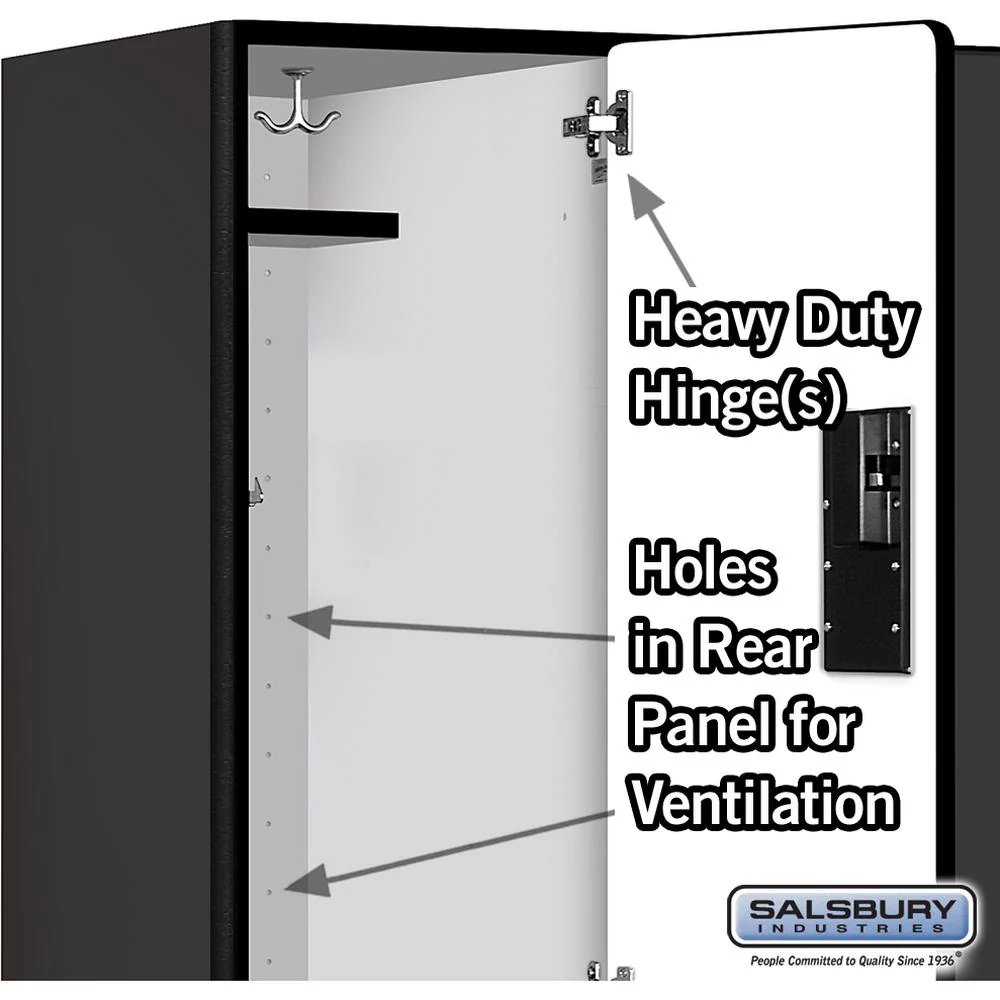 18" Wide Double Tier Designer Wood Locker - 3 Wide - 6 Feet High - 21" Deep by Salsbury - Image 4