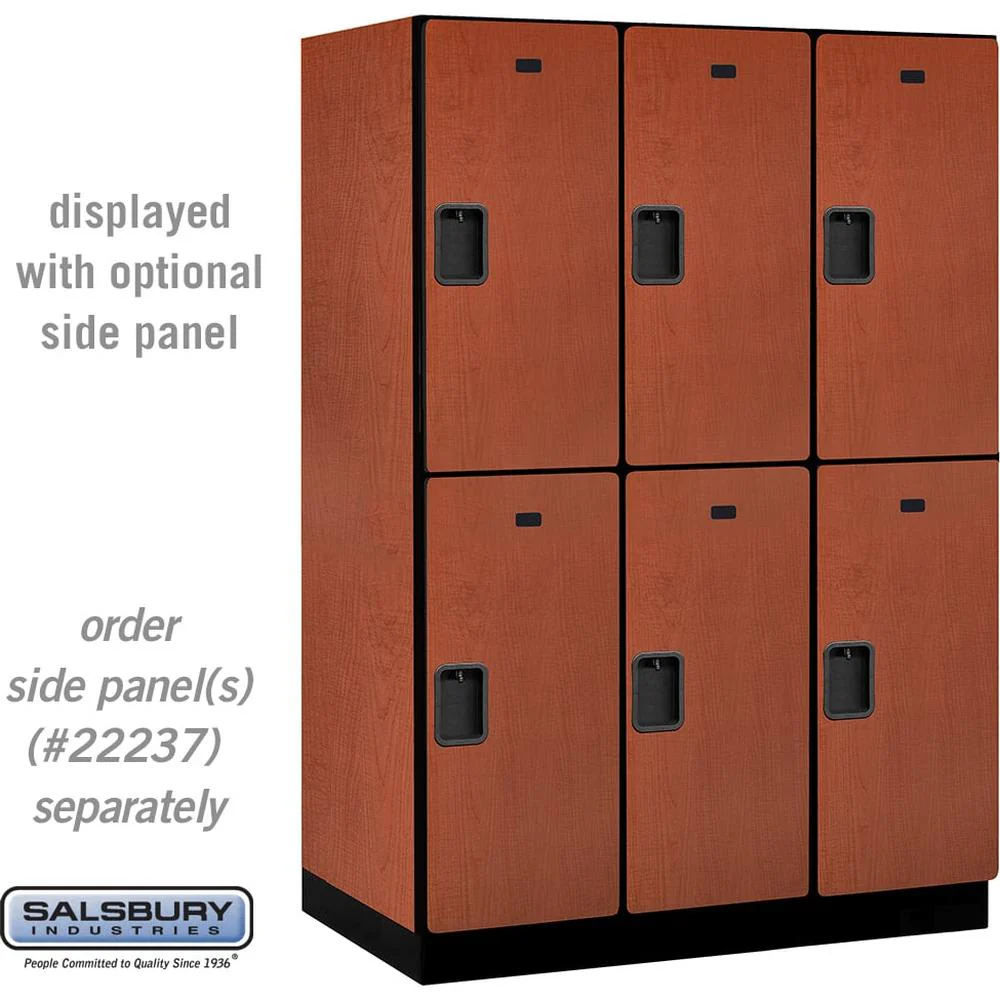 18" Wide Double Tier Designer Wood Locker - 3 Wide - 6 Feet High - 24" Deep by Salsbury - Image 17