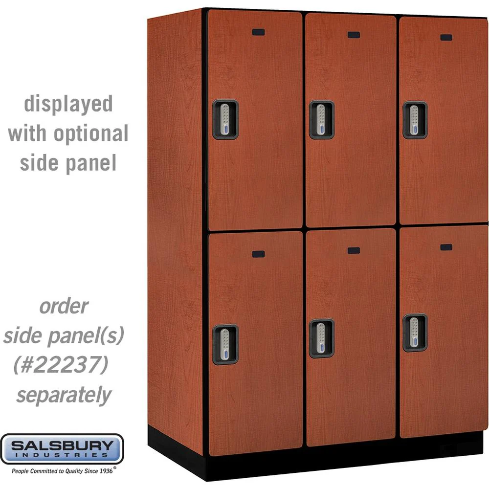 18" Wide Double Tier Designer Wood Locker - 3 Wide - 6 Feet High - 24" Deep by Salsbury - Image 20