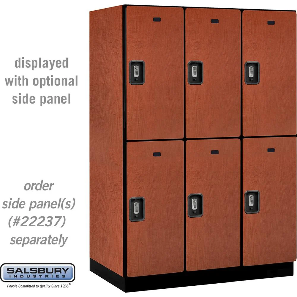 18" Wide Double Tier Designer Wood Locker - 3 Wide - 6 Feet High - 24" Deep by Salsbury - Image 21