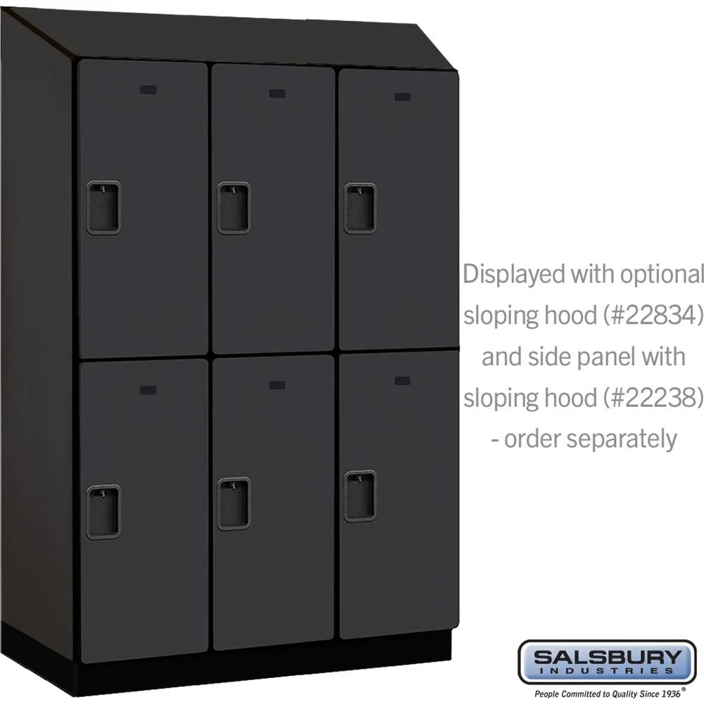 18" Wide Double Tier Designer Wood Locker - 3 Wide - 6 Feet High - 24" Deep by Salsbury - Image 7