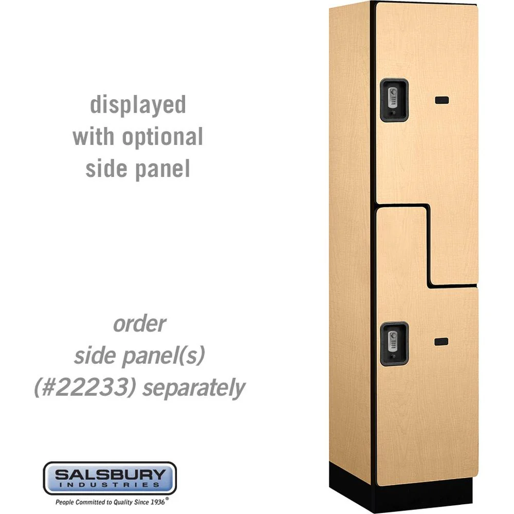 18" Wide Double Tier 'S' Style Designer Wood Locker - 1 Wide - 6 Feet High - 18" Deep by Salsbury - Image 36