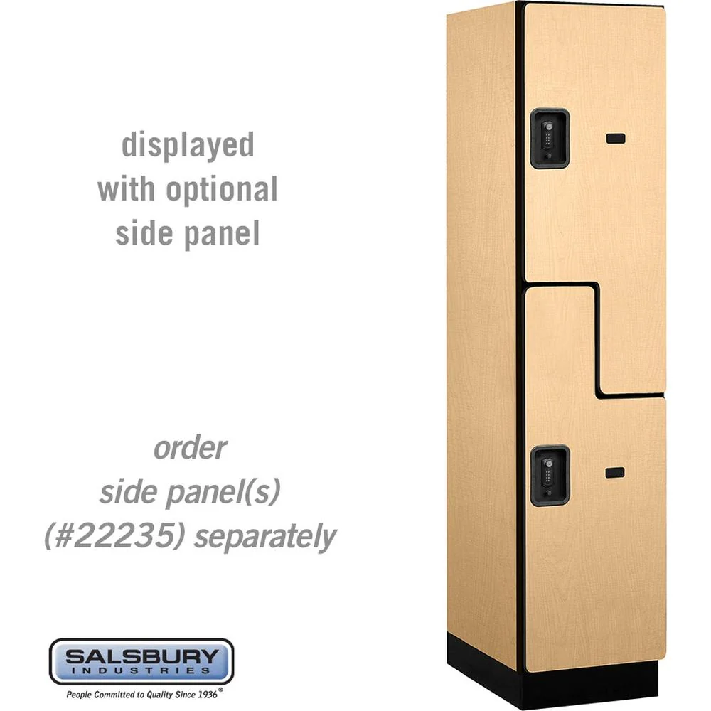 18" Wide Double Tier 'S' Style Designer Wood Locker - 1 Wide - 6 Feet High - 21" Deep by Salsbury - Image 34