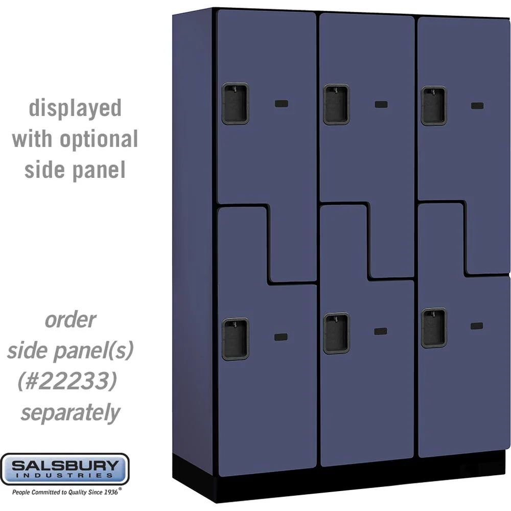18" Wide Double Tier 'S' Style Designer Wood Locker - 3 Wide - 6 Feet High - 18" Deep by Salsbury - Image 12