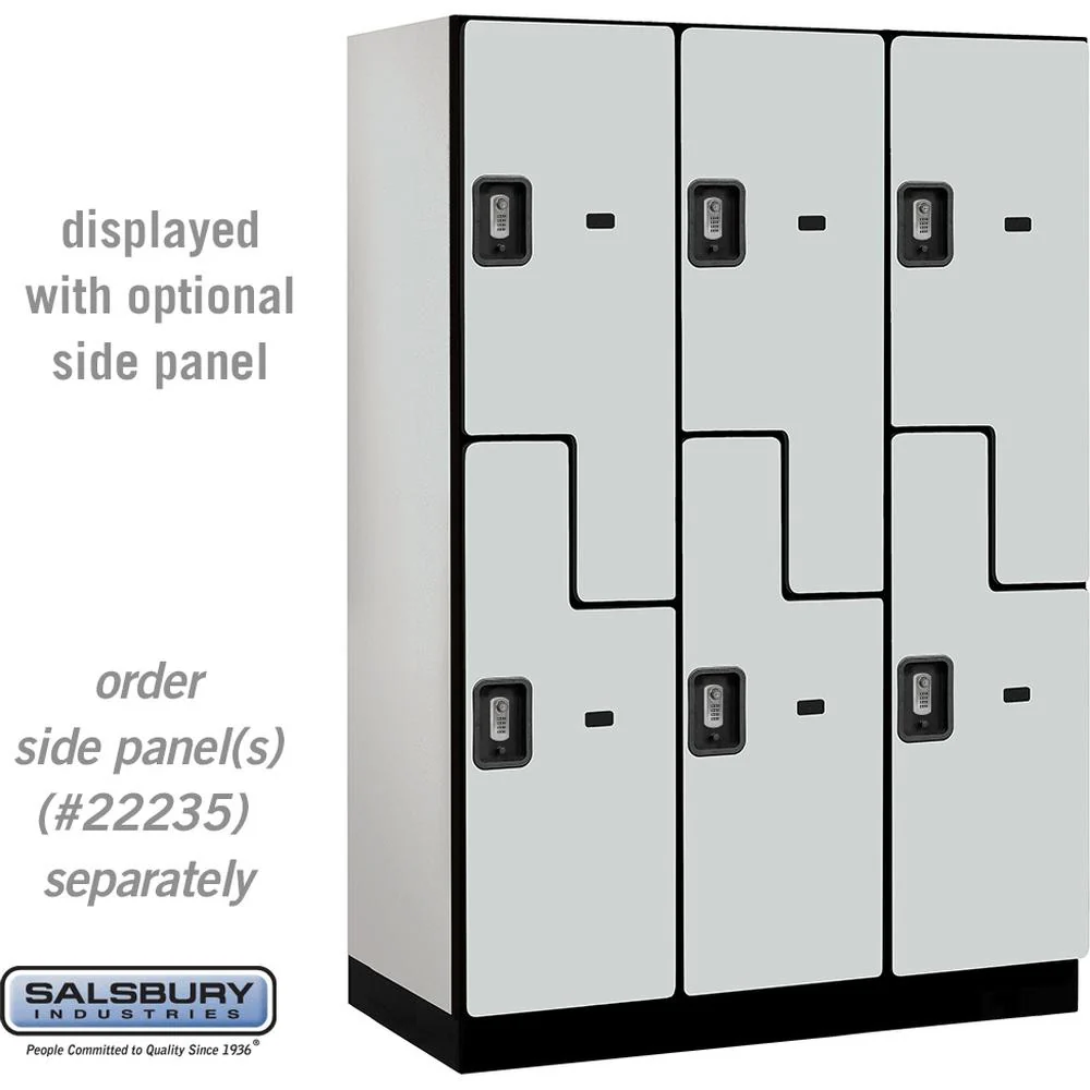 18" Wide Double Tier 'S' Style Designer Wood Locker - 3 Wide - 6 Feet High - 21" Deep by Salsbury - Image 26