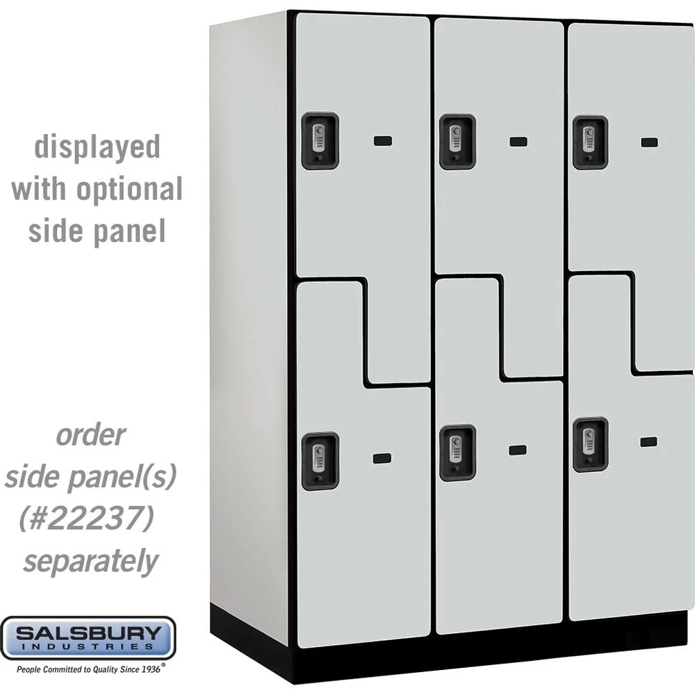 18" Wide Double Tier 'S' Style Designer Wood Locker - 3 Wide - 6 Feet High - 24" Deep by Salsbury - Image 26