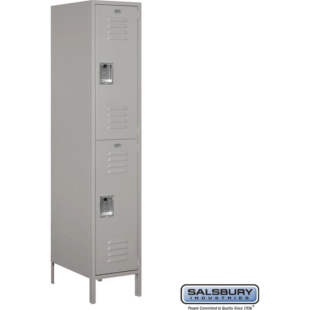 18" Wide Double Tier Standard Metal Locker - 1 Wide - 6 Feet High - 21" Deep by Salsbury - Image 6