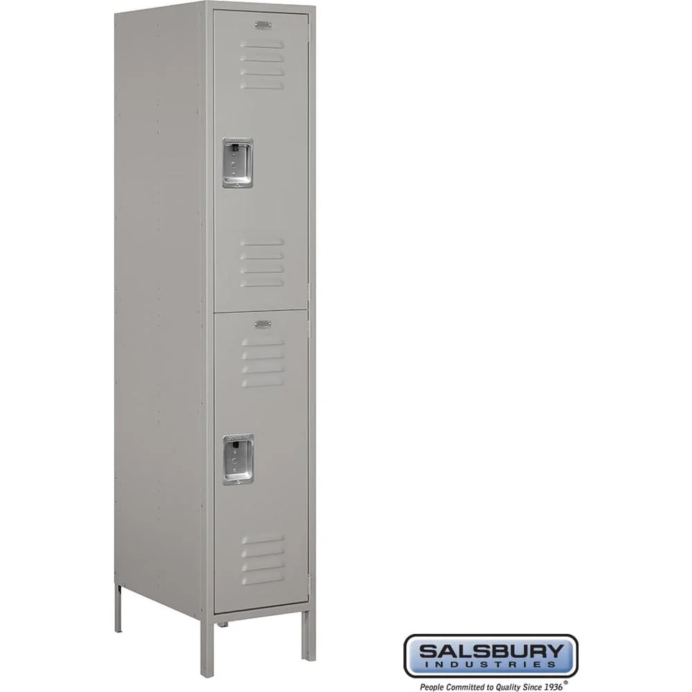 18" Wide Double Tier Standard Metal Locker - 1 Wide - 6 Feet High - 21" Deep by Salsbury - Image 7