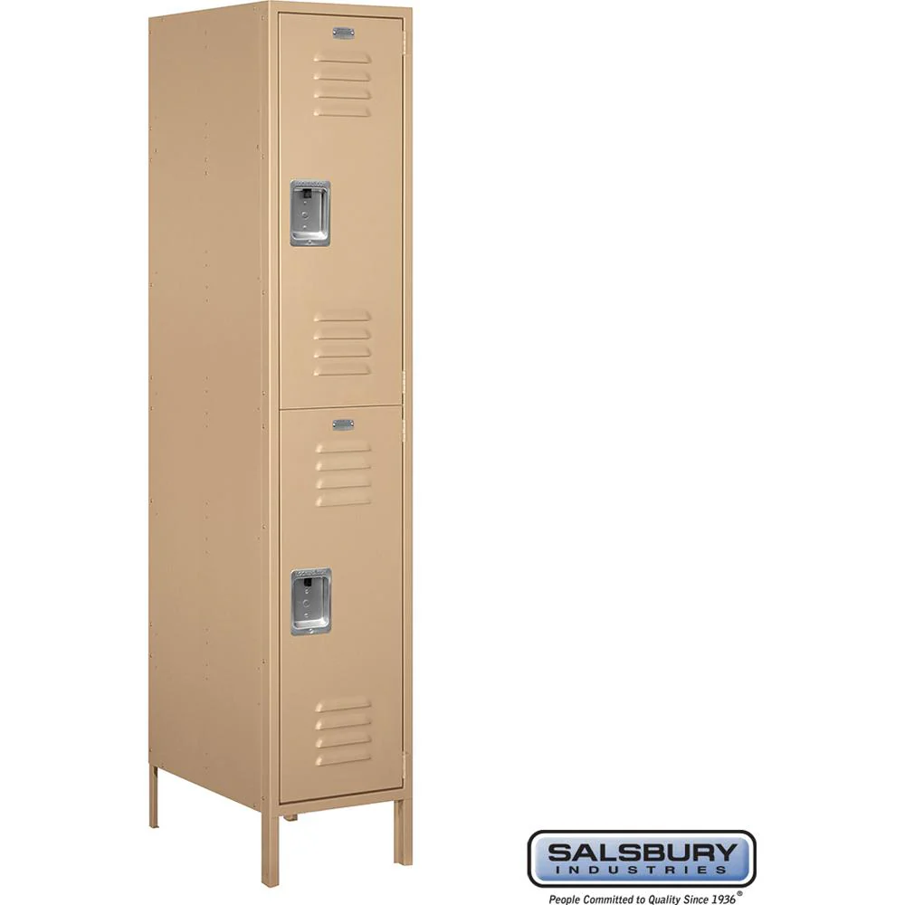 18" Wide Double Tier Standard Metal Locker - 1 Wide - 6 Feet High - 21" Deep by Salsbury - Image 8