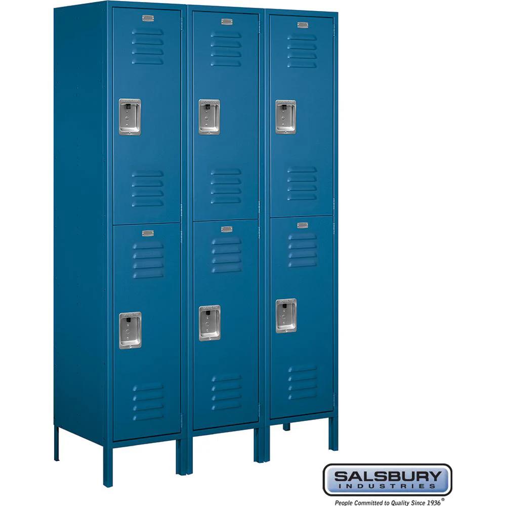 18" Wide Double Tier Standard Metal Locker - 3 Wide - 6 Feet High - 18" Deep by Salsbury - Image 5