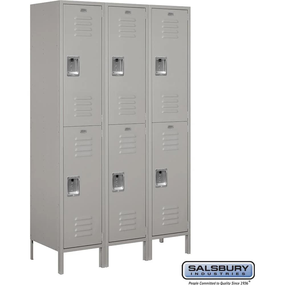 18" Wide Double Tier Standard Metal Locker - 3 Wide - 6 Feet High - 18" Deep by Salsbury - Image 6