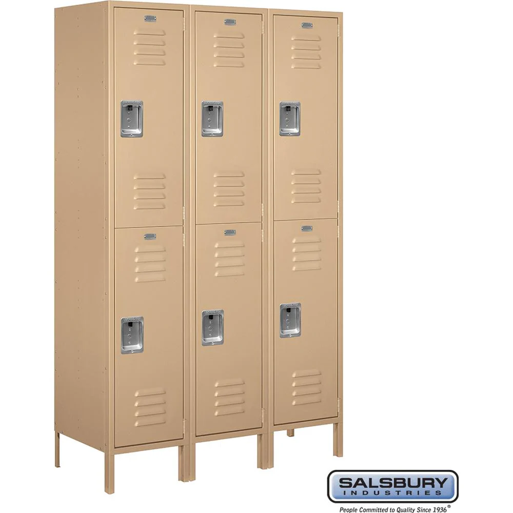 18" Wide Double Tier Standard Metal Locker - 3 Wide - 6 Feet High - 18" Deep by Salsbury - Image 9