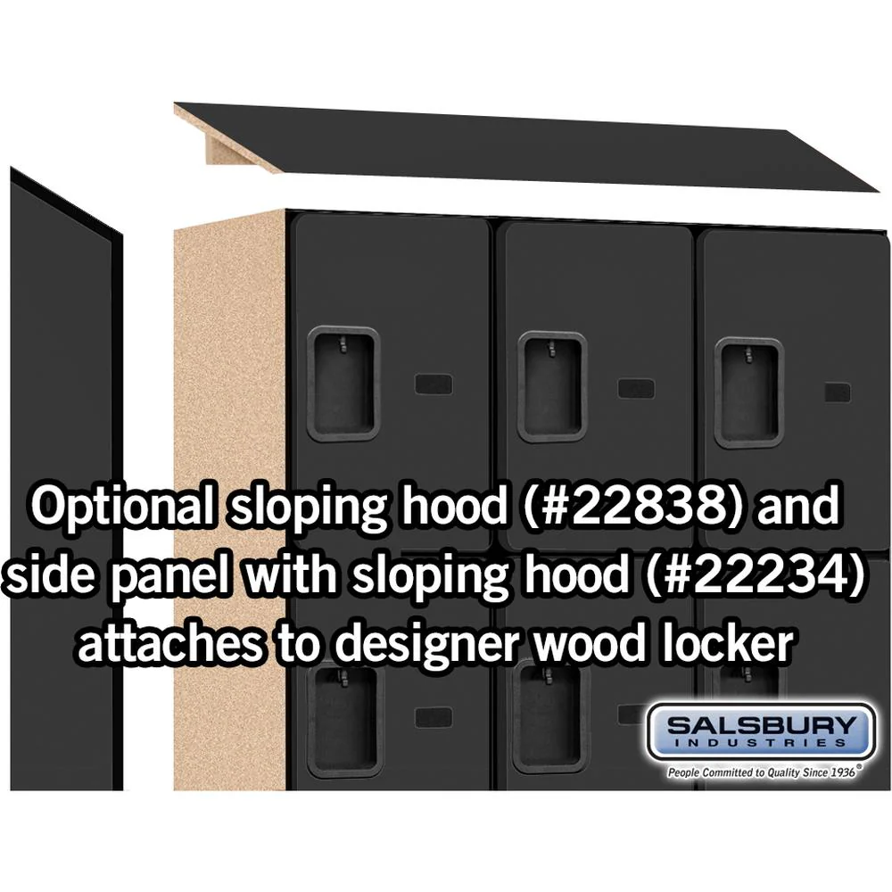 18" Wide Four Tier Designer Wood Locker - 3 Wide - 6 Feet High - 18" Deep by Salsbury - Image 6