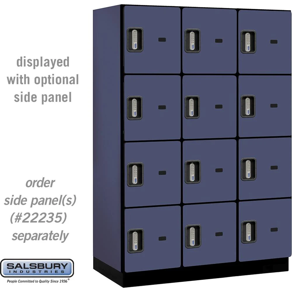 18" Wide Four Tier Designer Wood Locker - 3 Wide - 6 Feet High - 21" Deep by Salsbury - Image 15