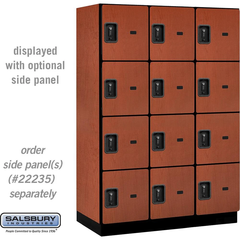 18" Wide Four Tier Designer Wood Locker - 3 Wide - 6 Feet High - 21" Deep by Salsbury - Image 19