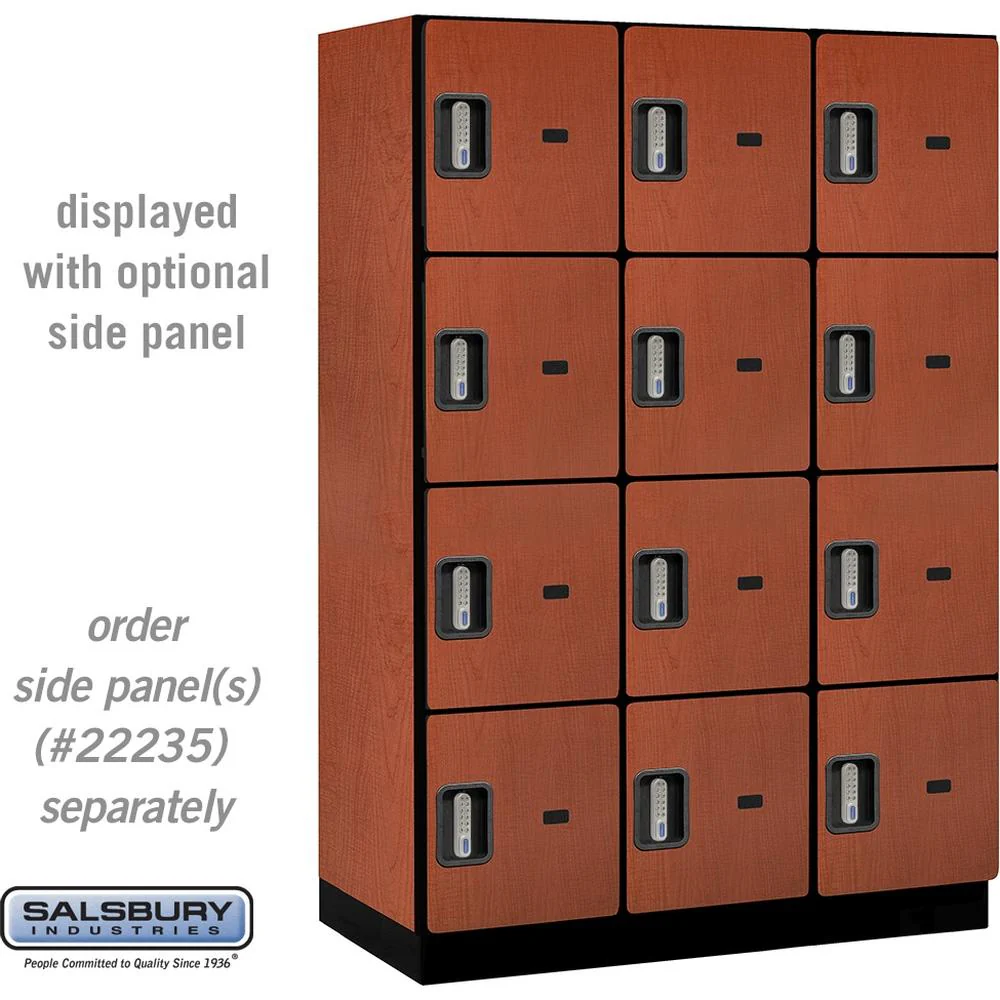 18" Wide Four Tier Designer Wood Locker - 3 Wide - 6 Feet High - 21" Deep by Salsbury - Image 20