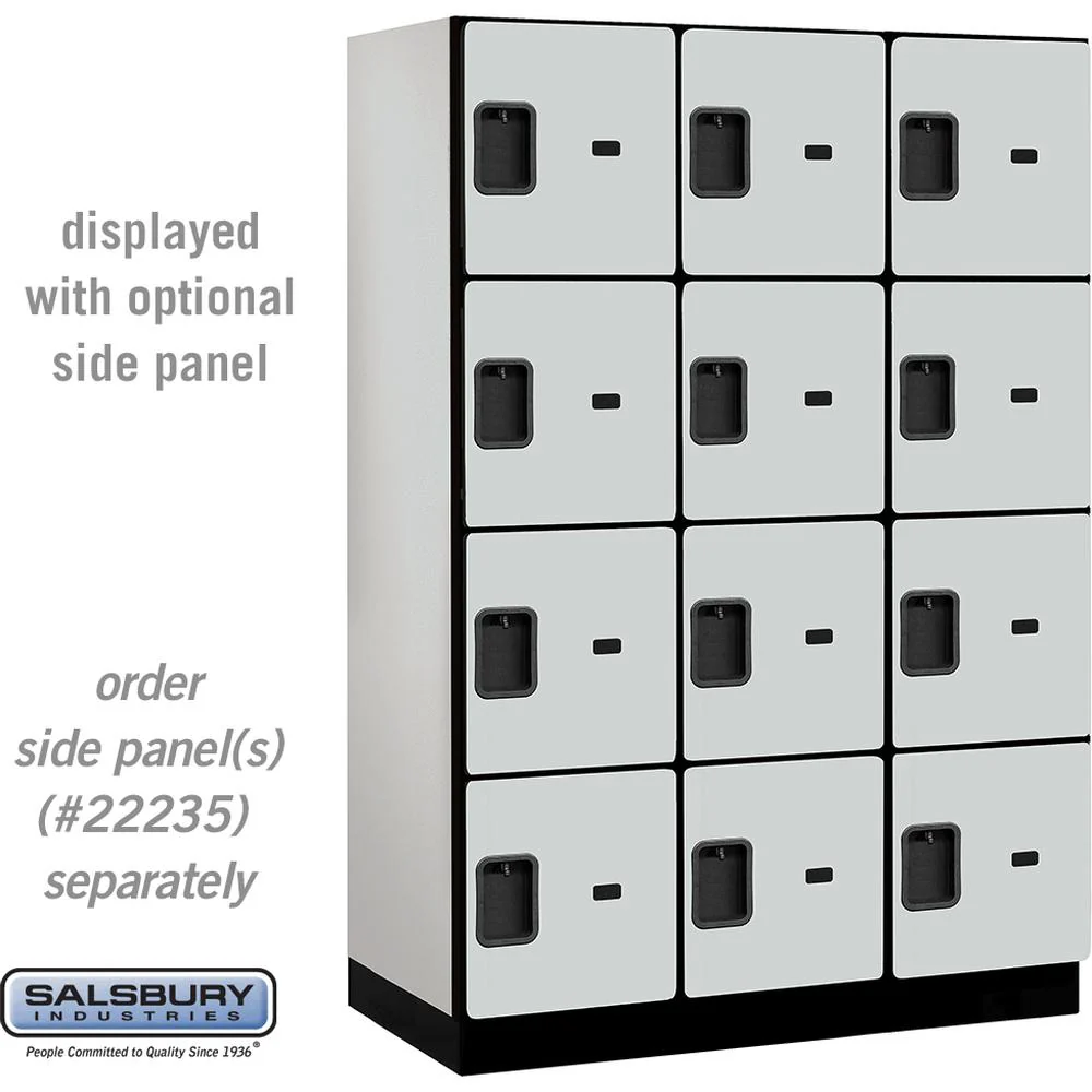 18" Wide Four Tier Designer Wood Locker - 3 Wide - 6 Feet High - 21" Deep by Salsbury - Image 22