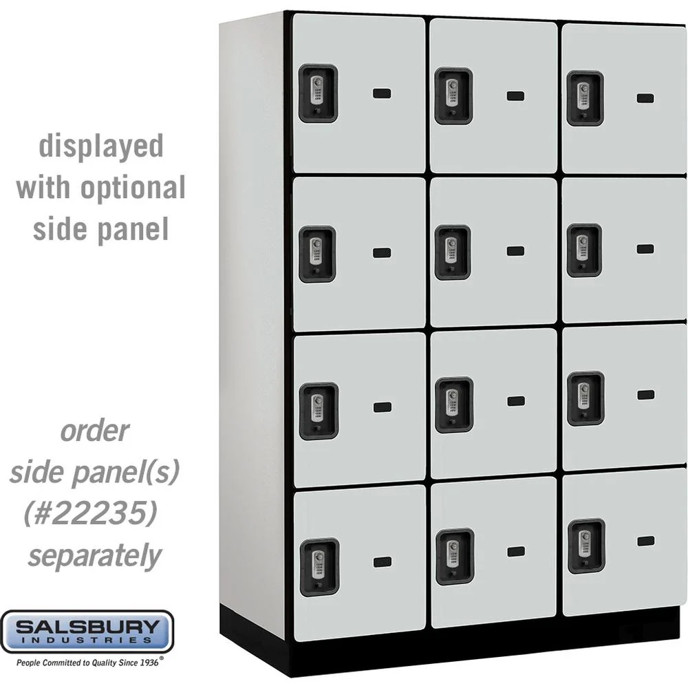 18" Wide Four Tier Designer Wood Locker - 3 Wide - 6 Feet High - 21" Deep by Salsbury - Image 26