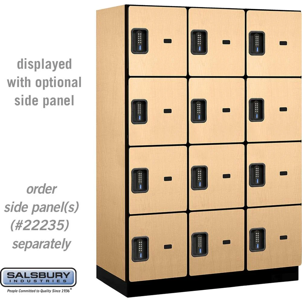 18" Wide Four Tier Designer Wood Locker - 3 Wide - 6 Feet High - 21" Deep by Salsbury - Image 33